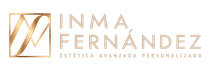Logo de Inma Fernández en tonos dorado y beige con el texto “Estética Avanzada Personalizada”