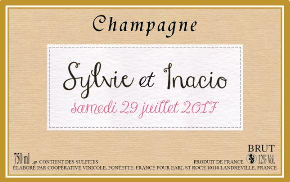 Étiquette pour mariage