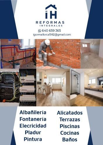 Un folleto para una empresa llamada reformas integrales.
