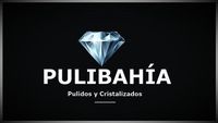 Logotipo para Pulido: un diamante sobre el texto &ldquo;Pulido&rdquo; y &ldquo;Pulido y Cristalizado&rdquo; sobre un fondo negro.