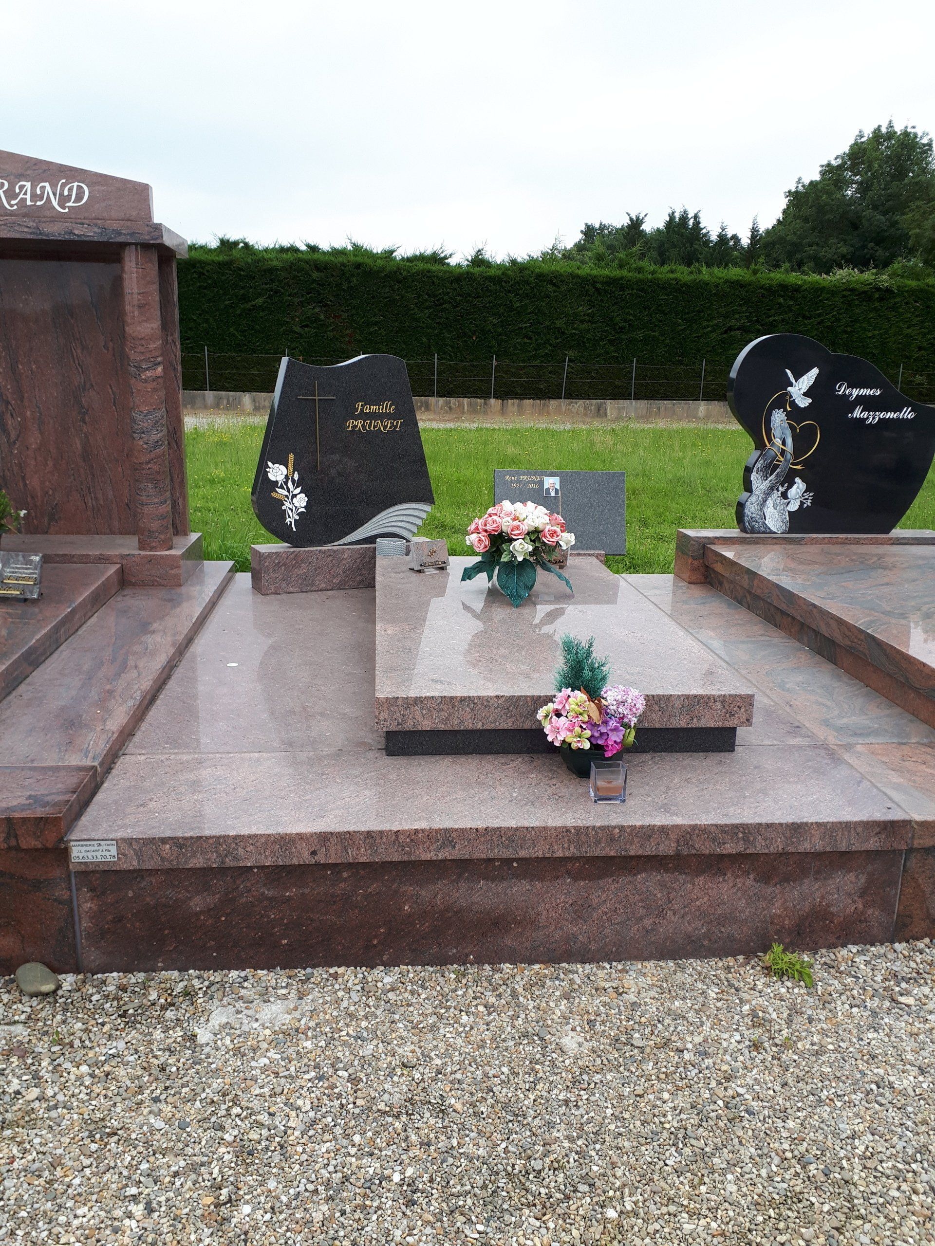 Pierre tombale - réalisation