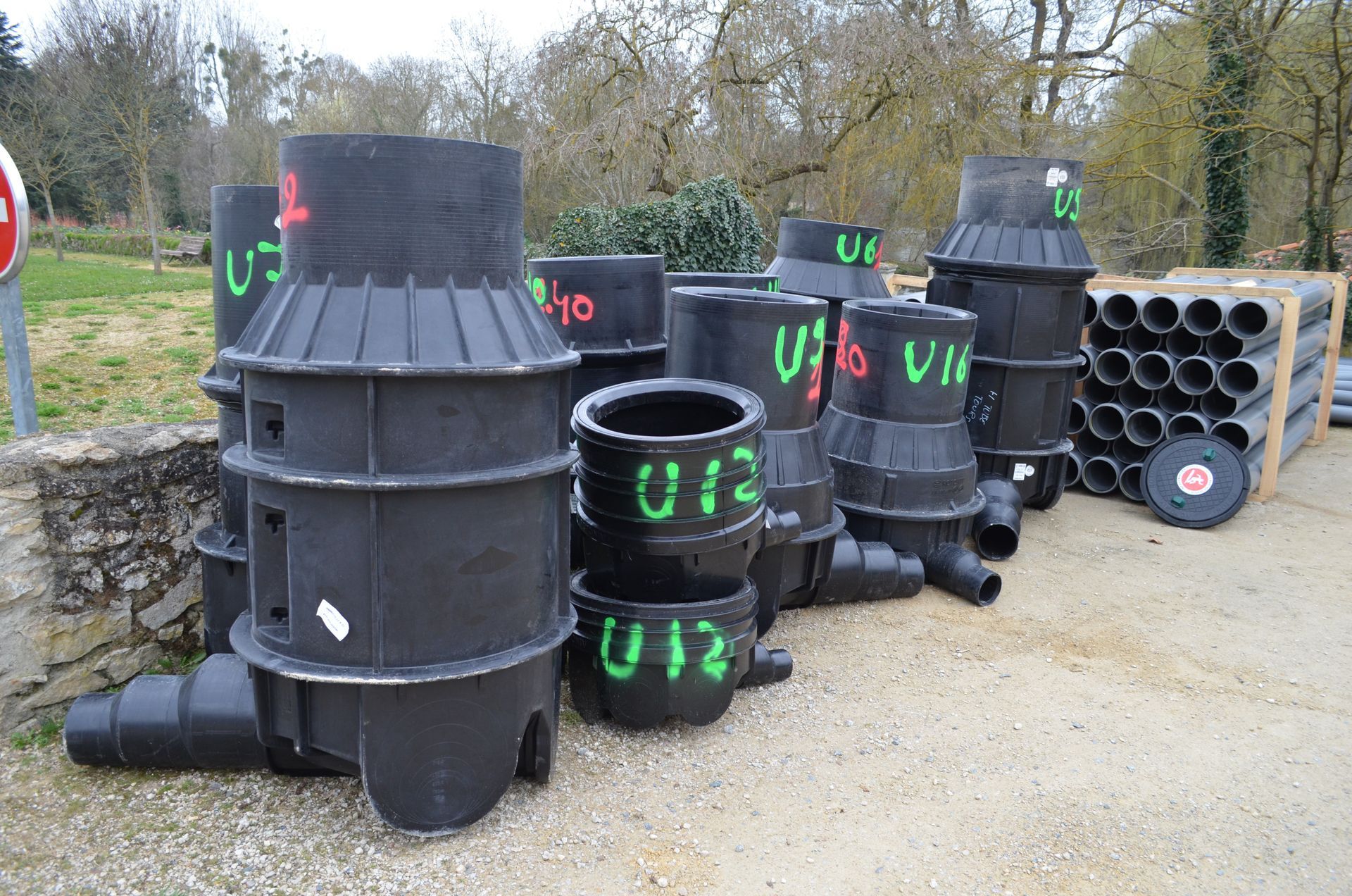 Canalisations pour chantier BTP.