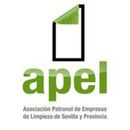 Un logotipo verde y negro para una empresa llamada Apel.