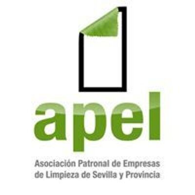 Un logotipo verde y negro para una empresa llamada Apel.