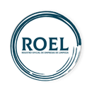 El logotipo de Roel es un círculo azul con la palabra Roel en él.