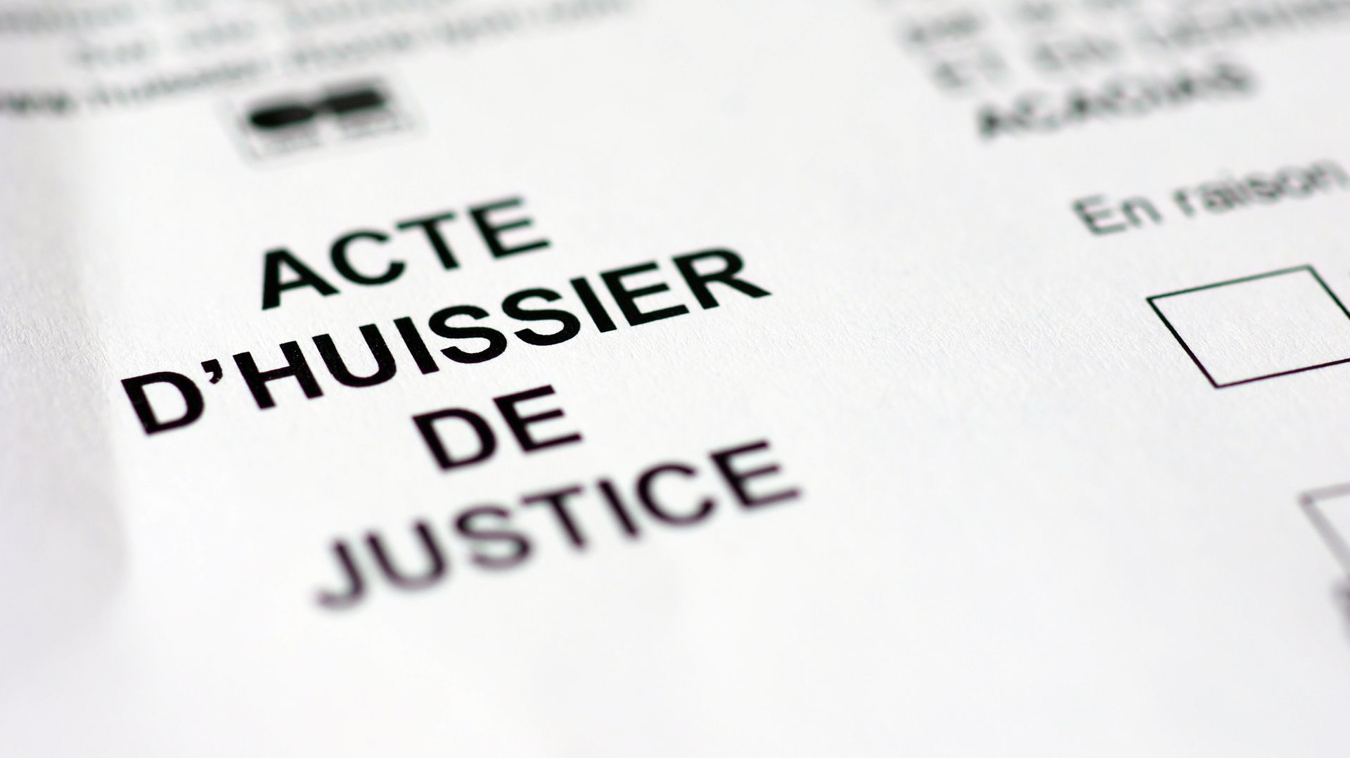 Acte d'huissier de justice
