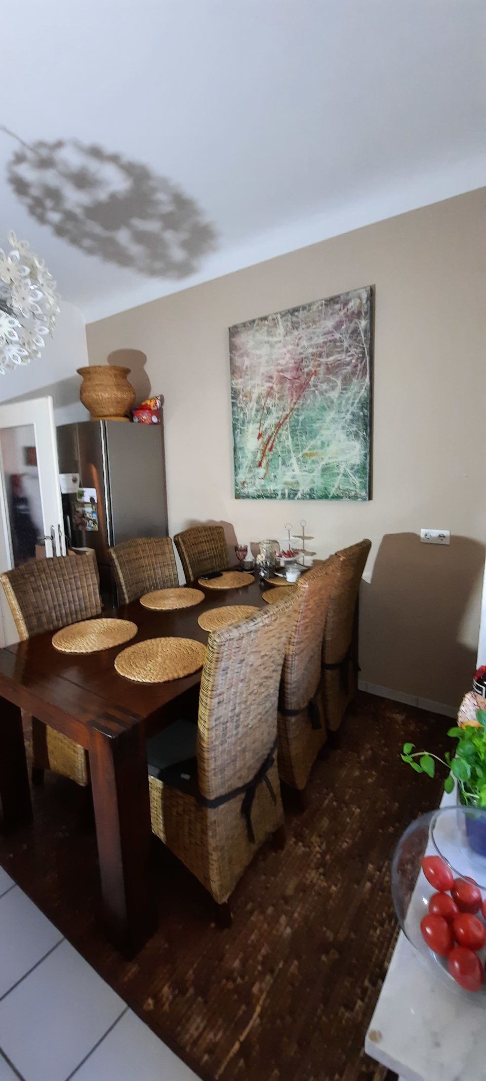 Gemalte Wände in einem Wohnzimmer