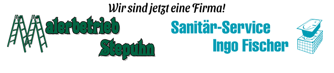 Logo Malerbetrieb Stepuhn und Logo Sanitär-Service Ingo Fischer