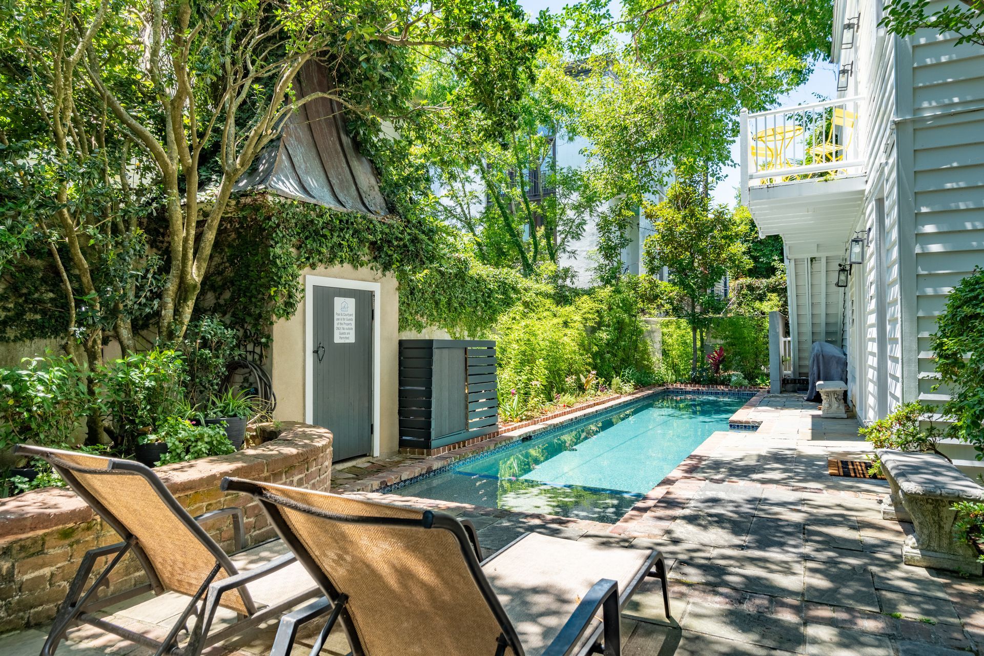 a pool in a luxury villa