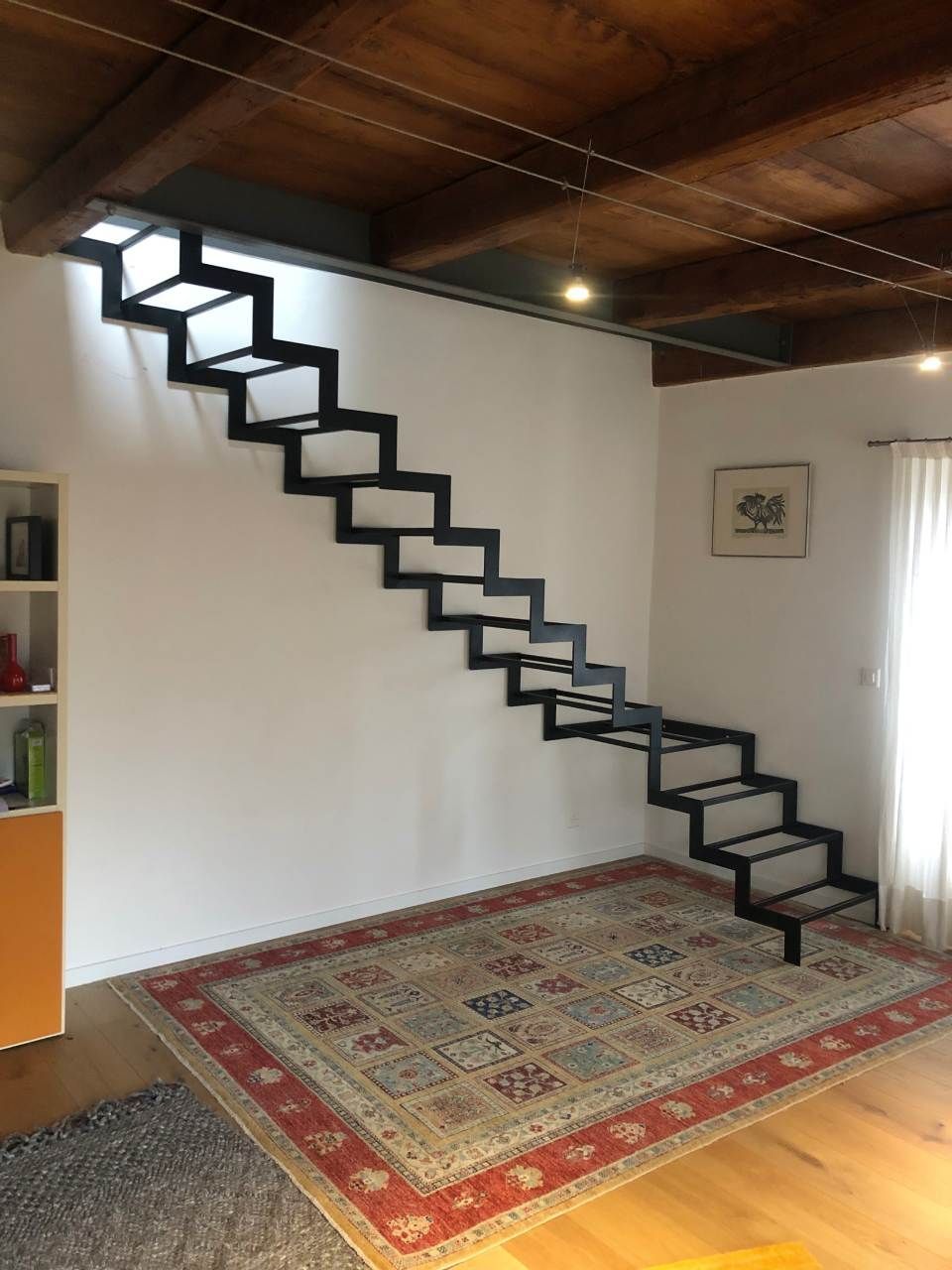 scala in metallo nera da interni - Officine Trapletti