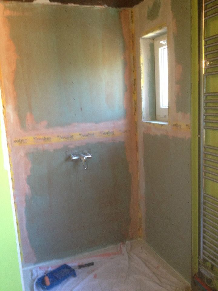 Début de transformation douche