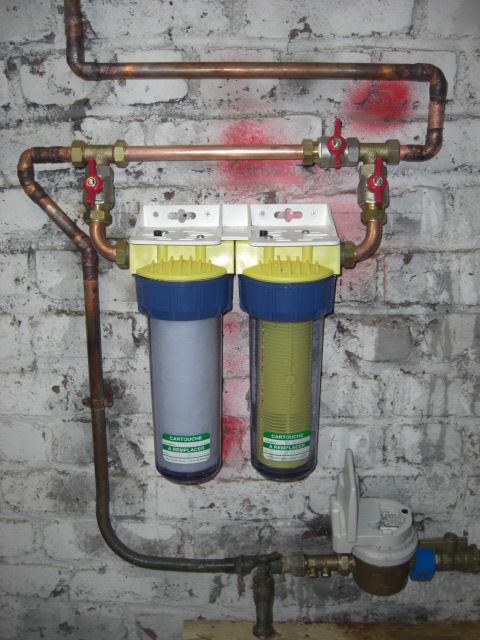 Pose de filtre calcaire