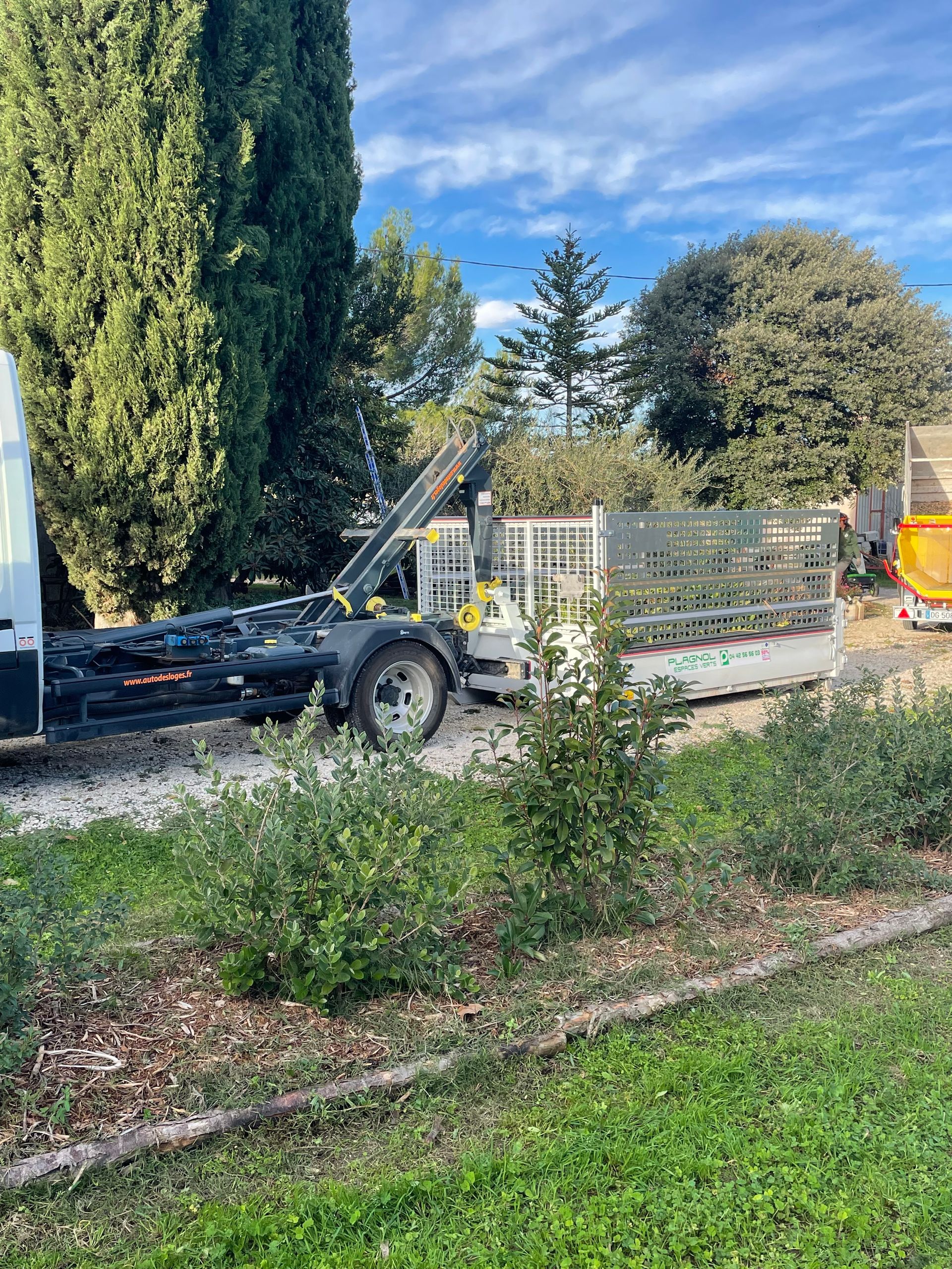 Photo d'évacuation de déchets verts