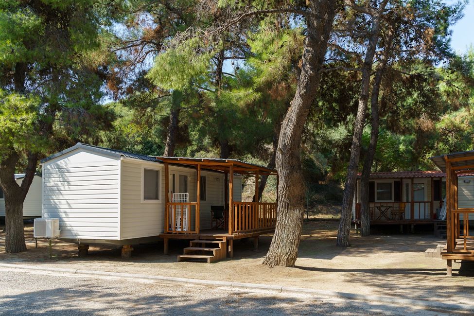 Mobil-home dans un camping