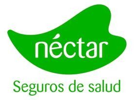 Nectar Seguros de Salud logo, green abstract shape with 