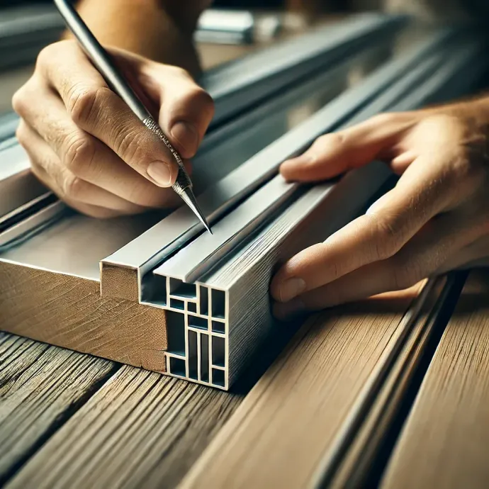 Una persona sta scrivendo su un pezzo di legno con una penna