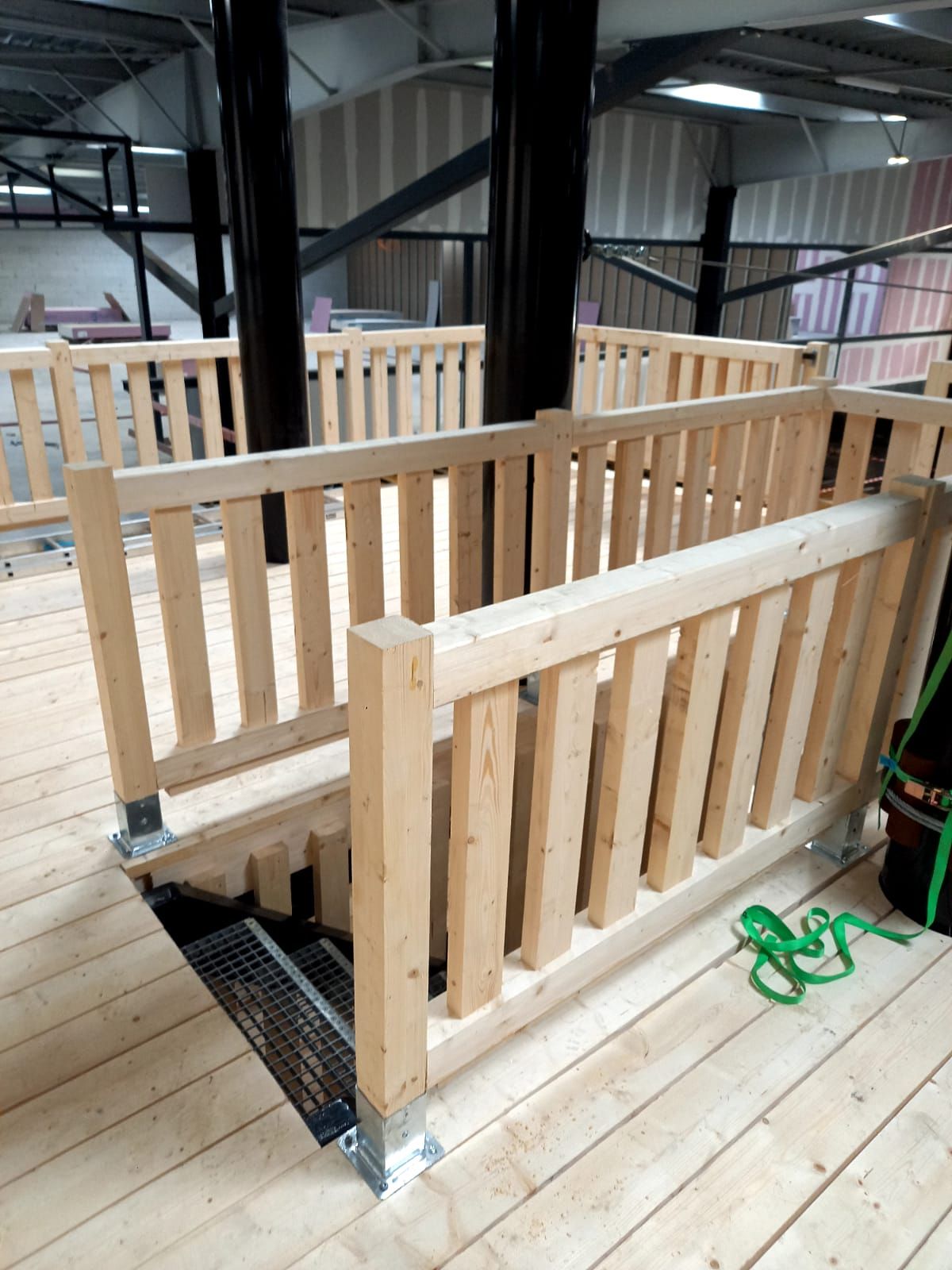 Rembarde d'escalier en bois