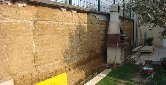 Travaux de maçonnerie et rénovation d'un mur à Chaponnay dans le Rhône