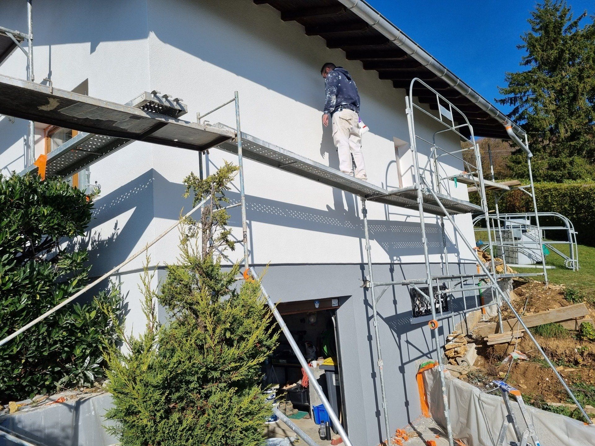 Façades peinture grise