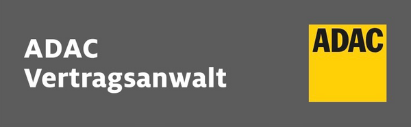 Ein Logo für ADAC Vertragsanwalt wird auf grauem Hintergrund angezeigt