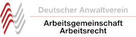 A logo for deutscher anwaltverein arbeitsgemeinschaft arbeitsrecht