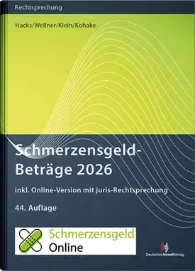 A green and black book titled schmerzensgeld betrage 2025