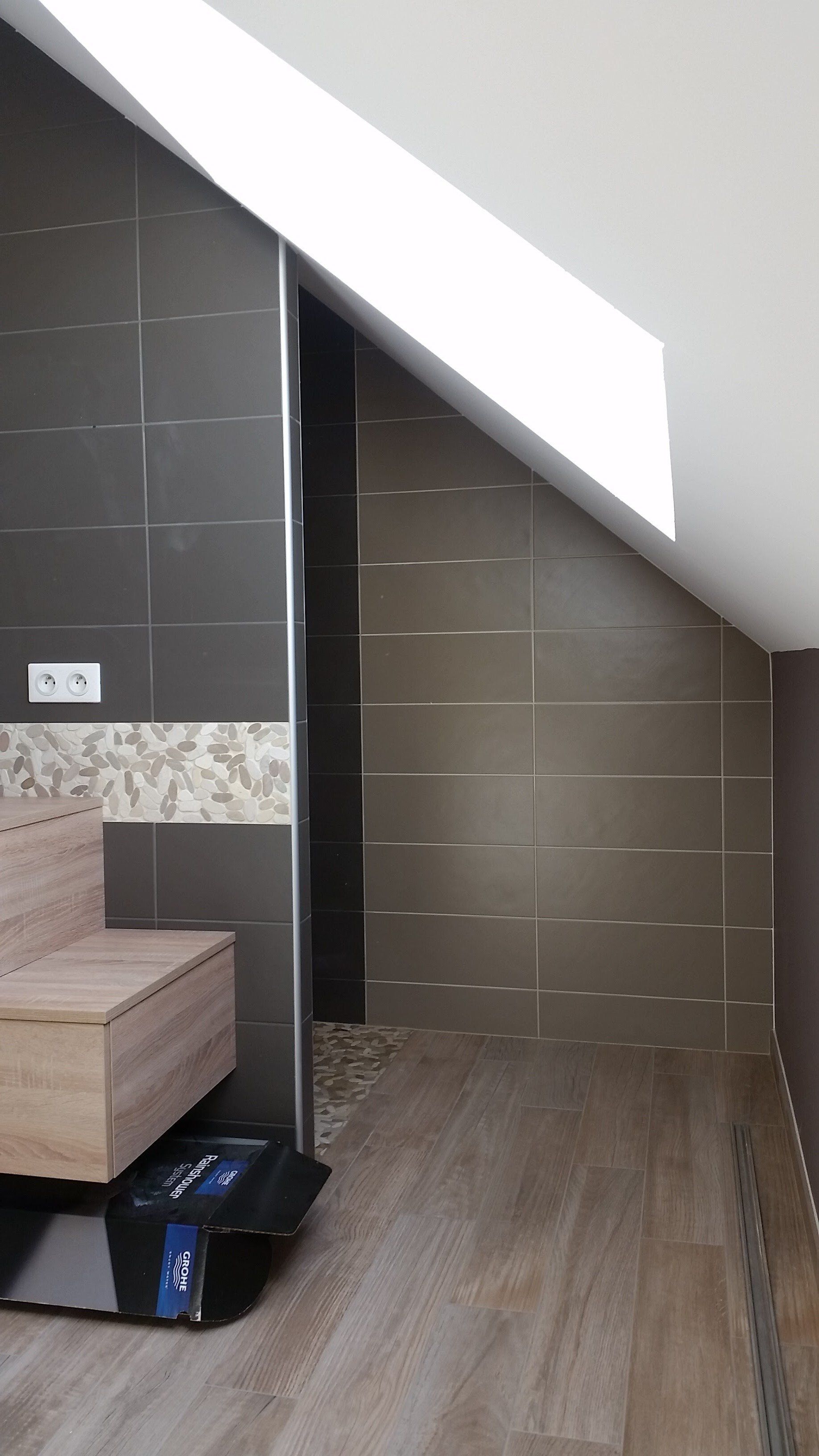 Carreaux rectangulaires salle de bains