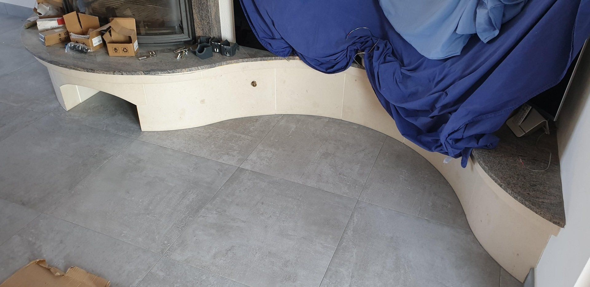 Exemple de carrelage gris