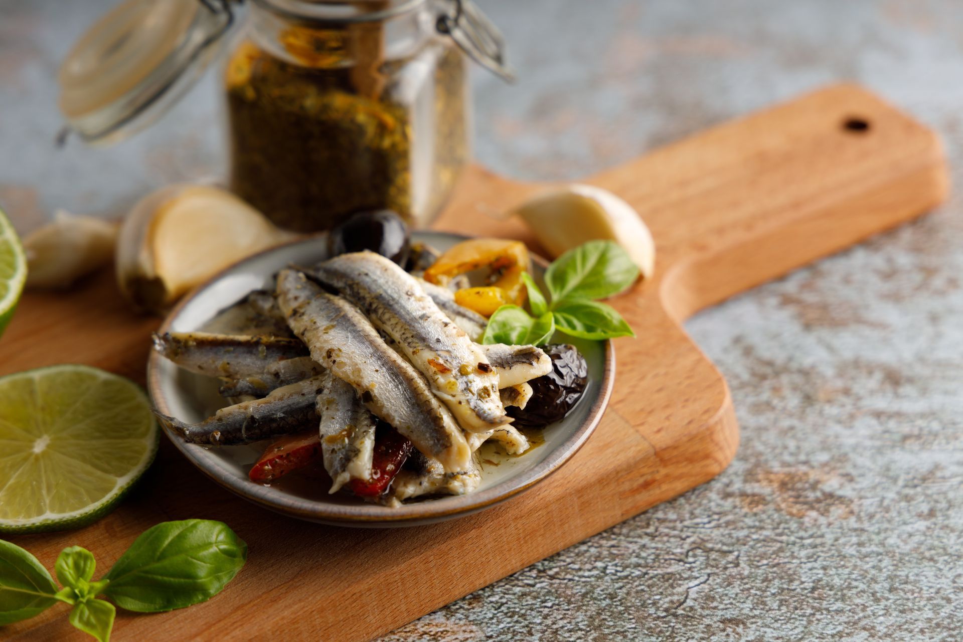 Plat d'anchois