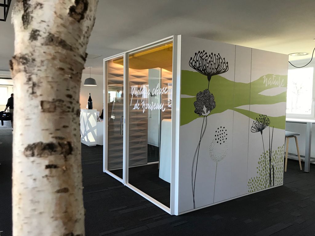 décoration de bureau impression sur panneau bois