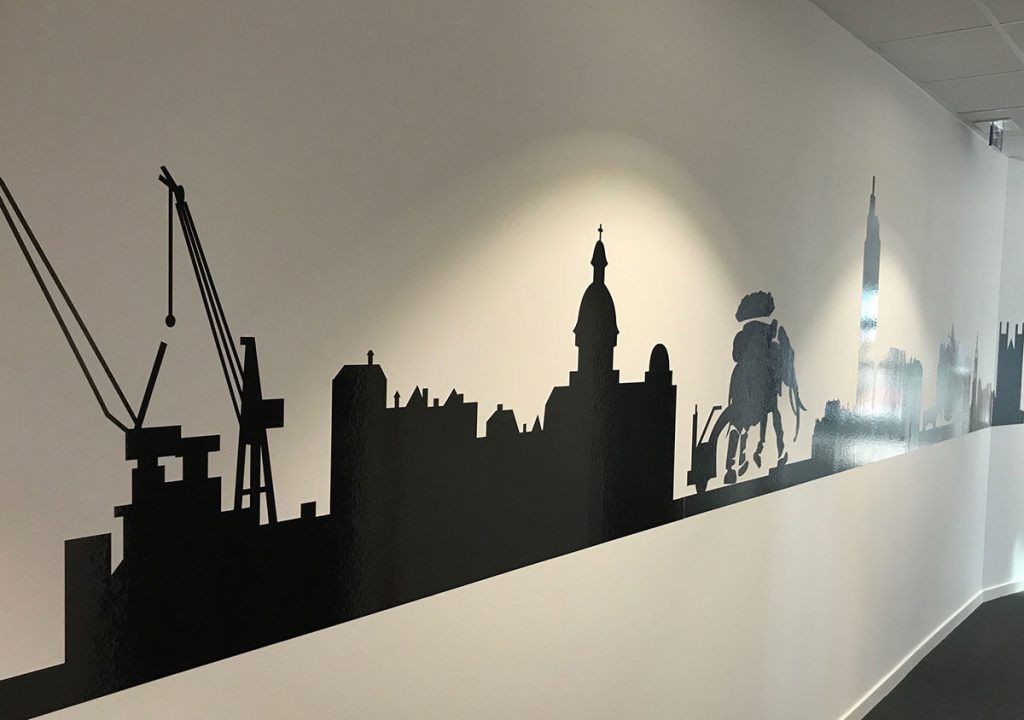 décoration de bureau impression sur mur