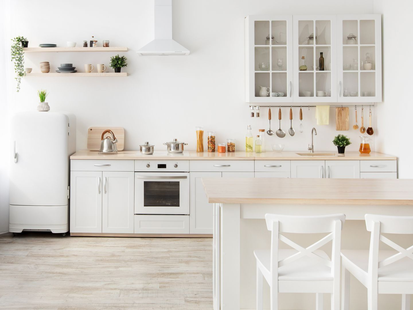 Cuisine blanche rénovée
