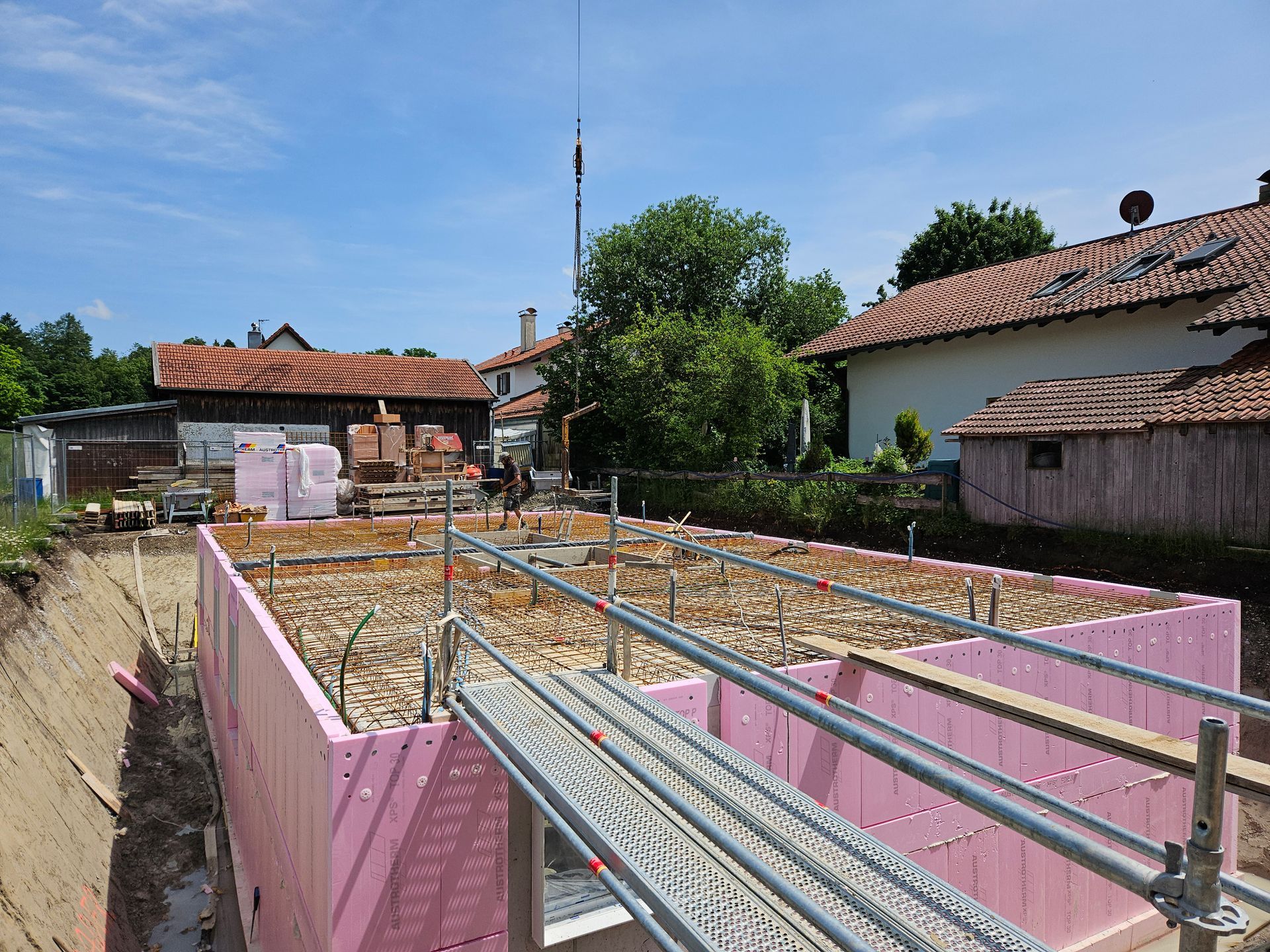 Weitere Ansicht auf ein neues Fundament