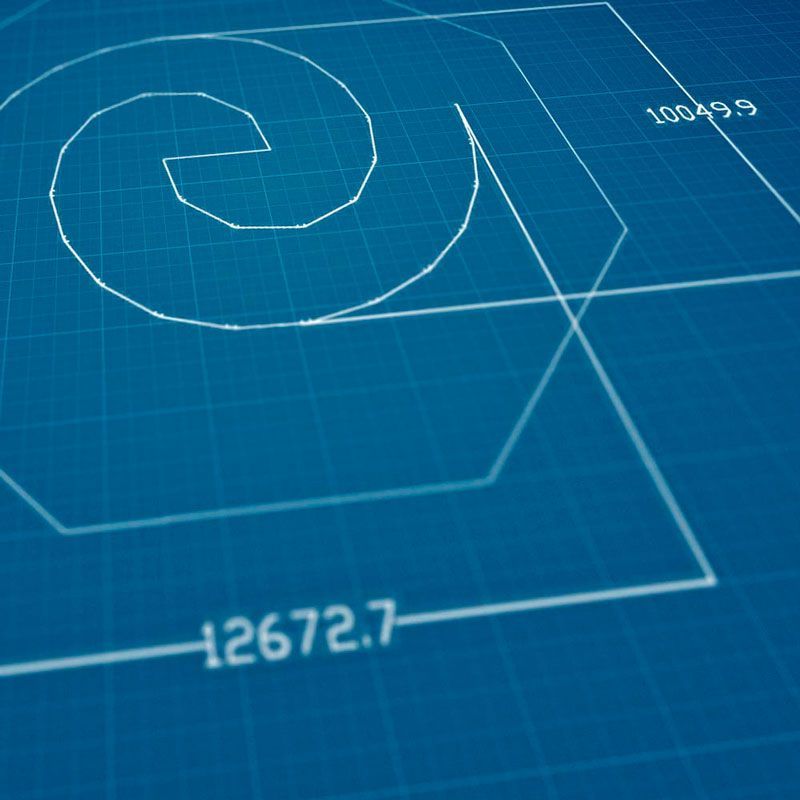 Un plano con una espiral y el número 126727 en él