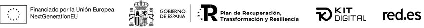 Logotipos de diversas organizaciones, incluyendo red.es.
