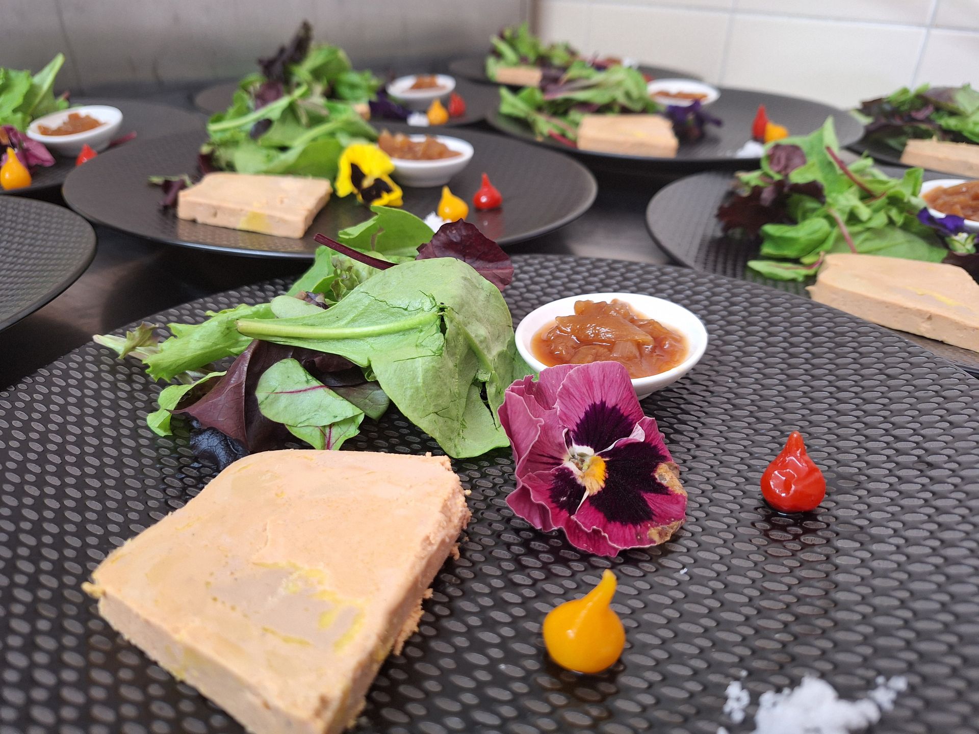 Assiette de foie gras et sa compotée