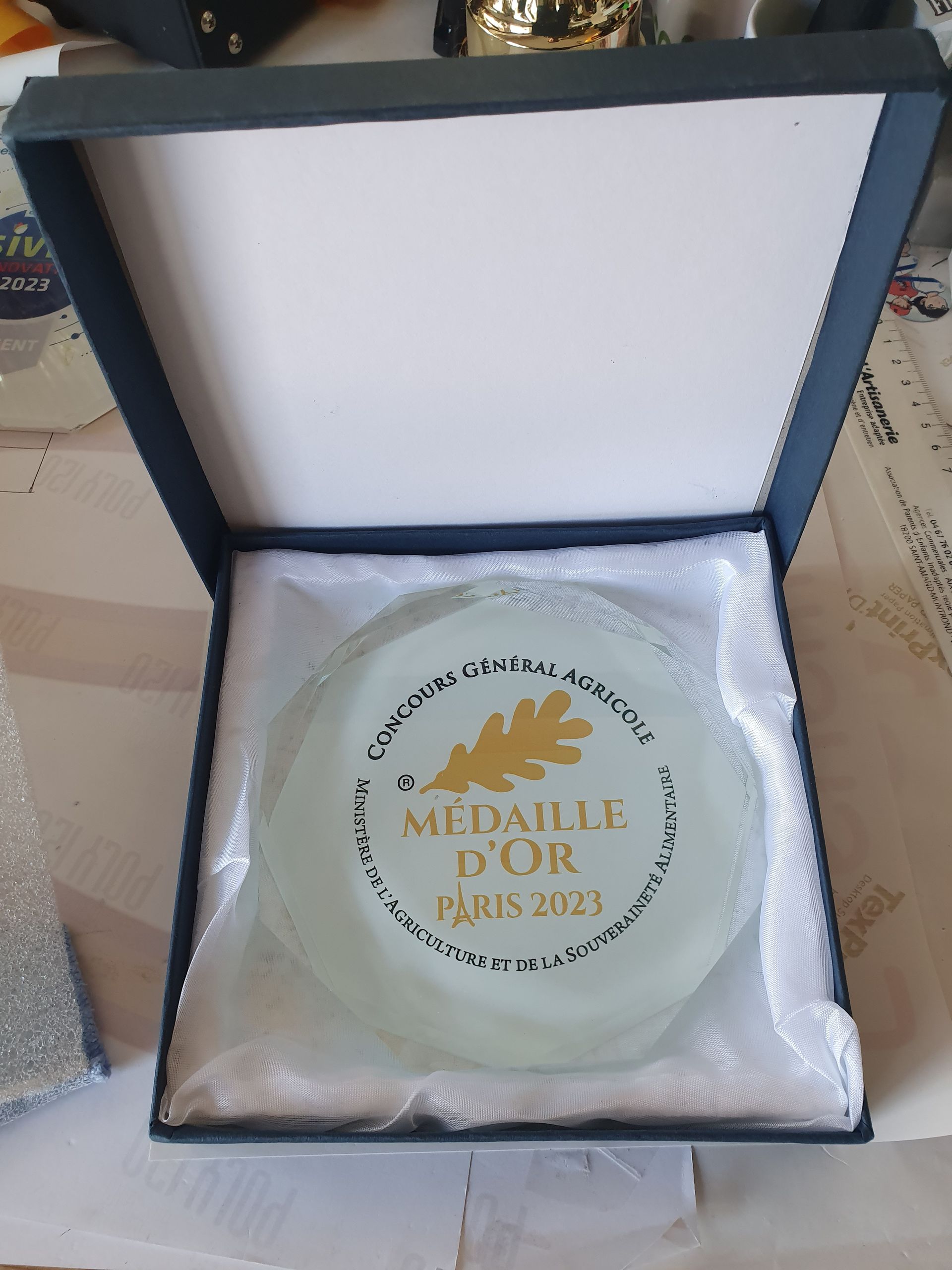 Trophée médaille d’or.