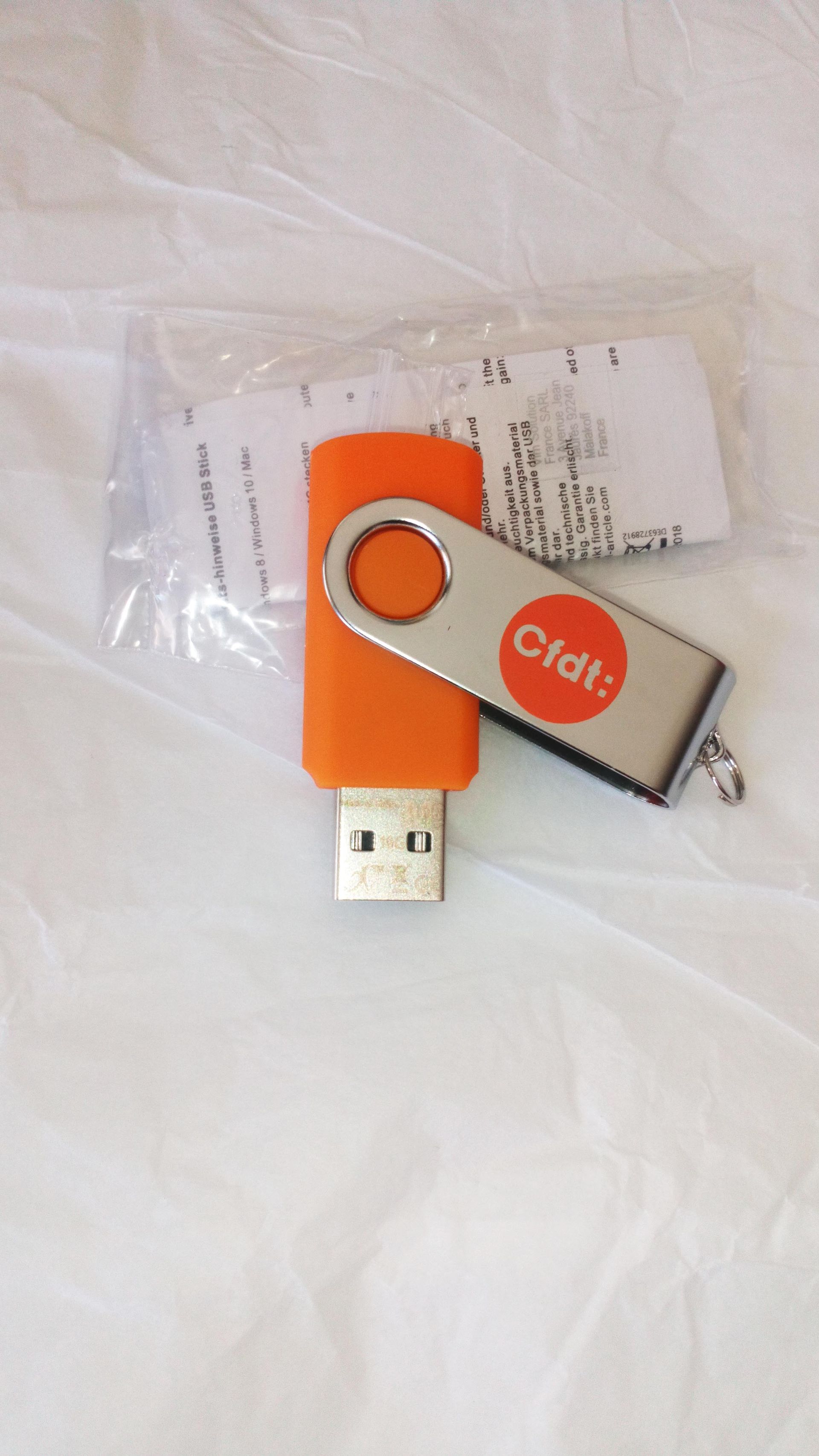 Clé USB orange