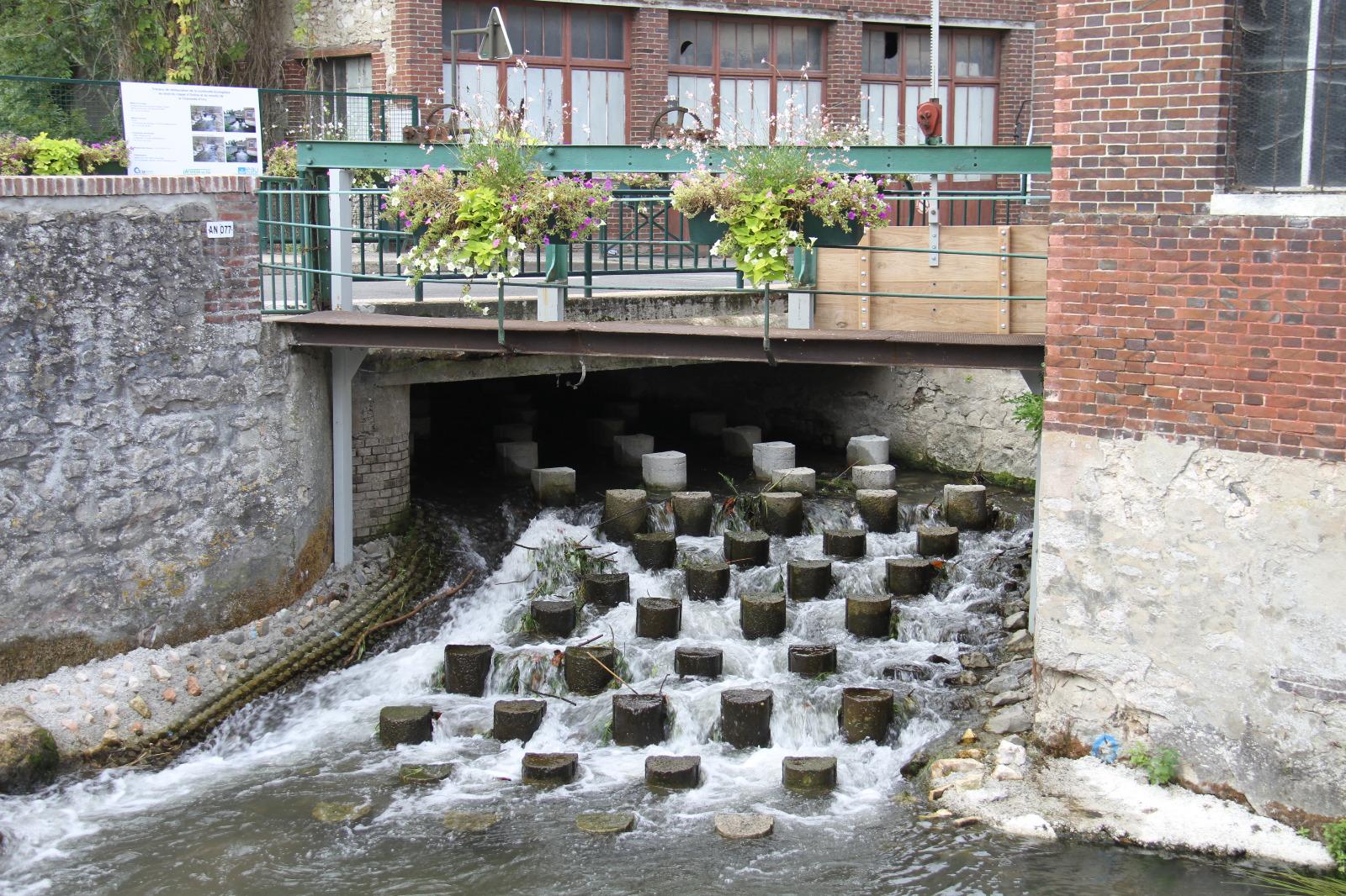 Passe à poissons en enrochements artificiels