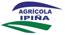 Logotipo para Agr&iacute;cola Ipi&ntilde;a, con texto debajo de formas arqueadas azules y verdes.