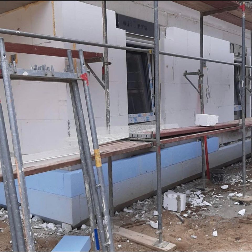 Außenverputzung Einfamilienhaus