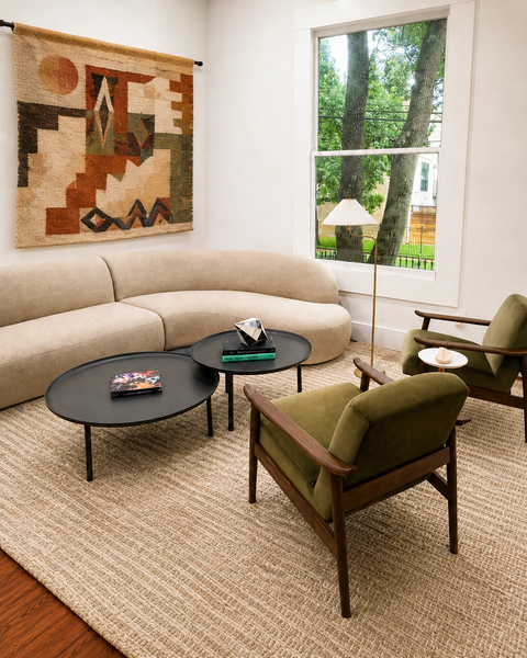 Beautiful, modern living room in Houston vacation rental near MD Anderson