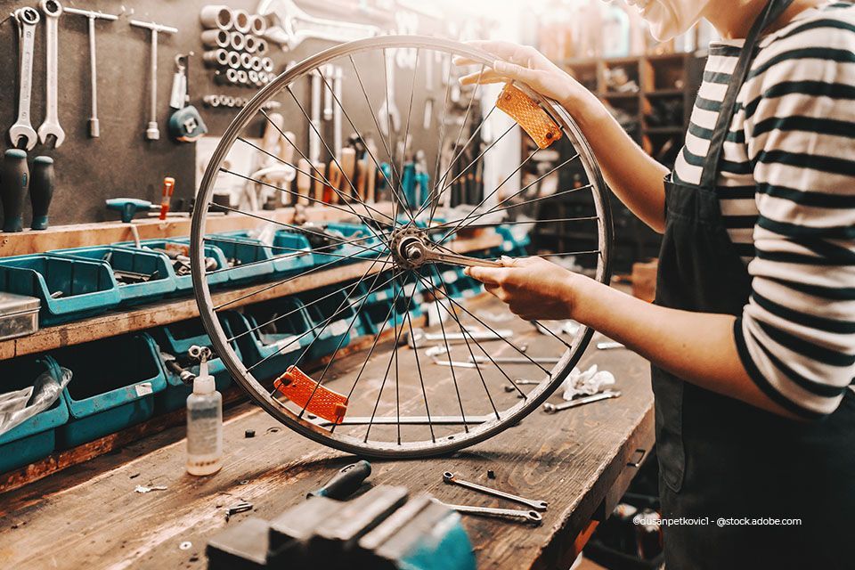 Reifenwechsel am Fahrrad