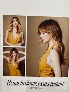 Femme avec cheveux longs ombrés