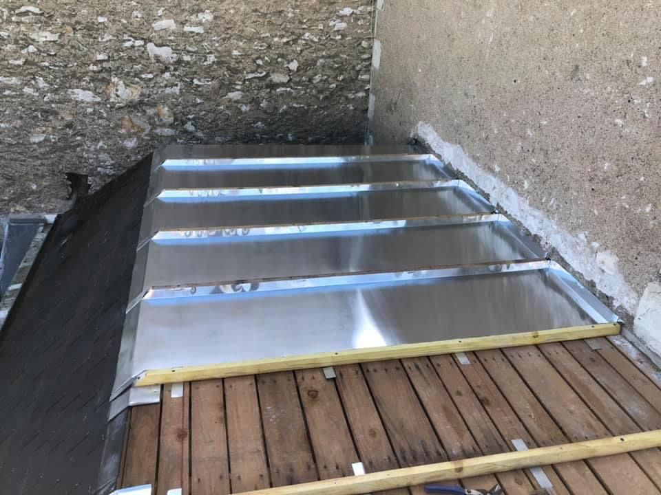 Toit plat en bac acier