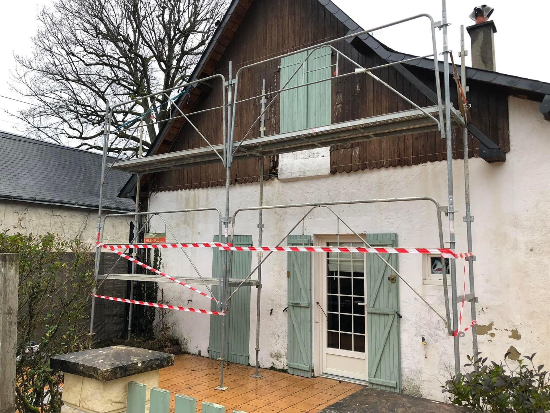 Rénovation d'un bardage - avant