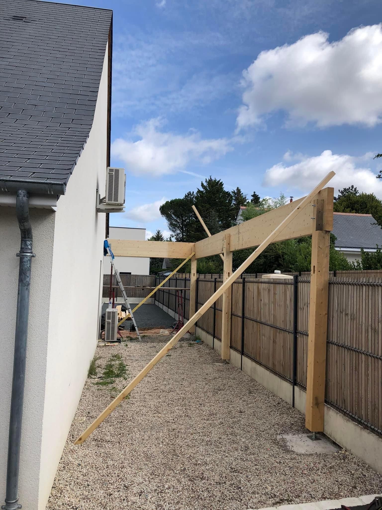 Construction d'un carport -avant