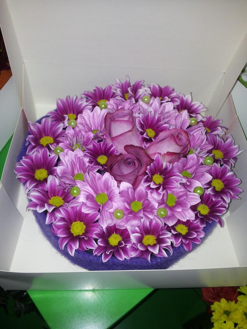 gâteau de fleurs naturelles