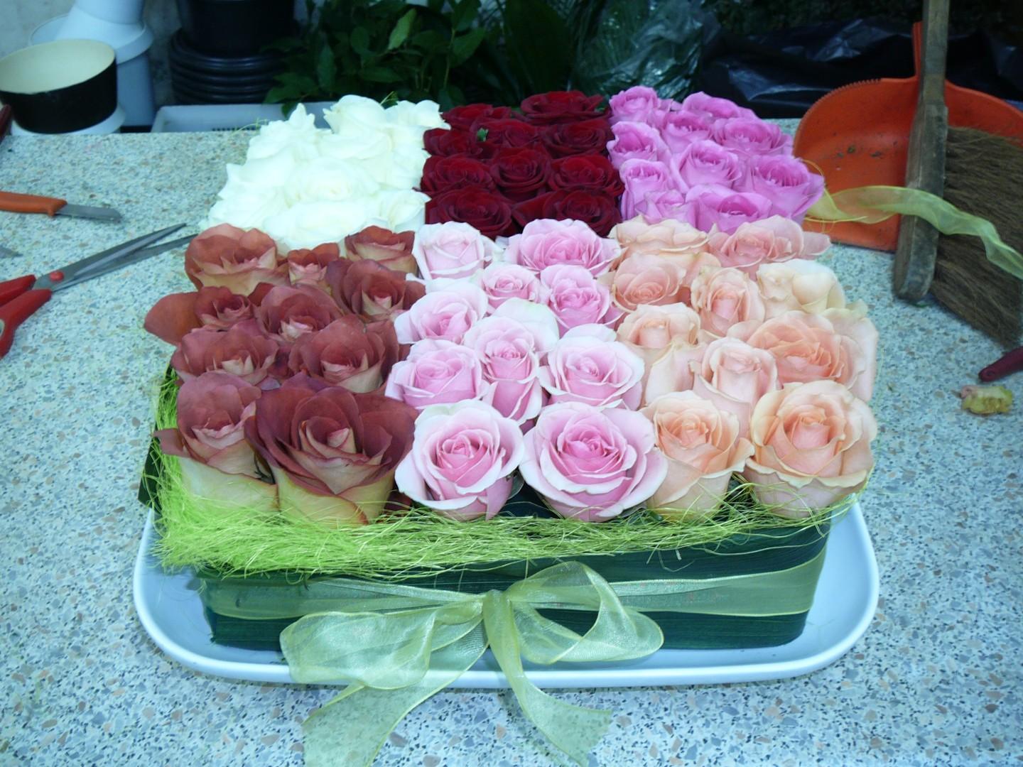 gâteau de fleurs naturelles