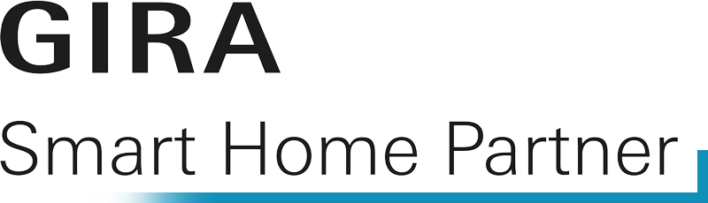 GIRA-Logo mit dem Text „Smart Home Partner“ auf weißem Hintergrund